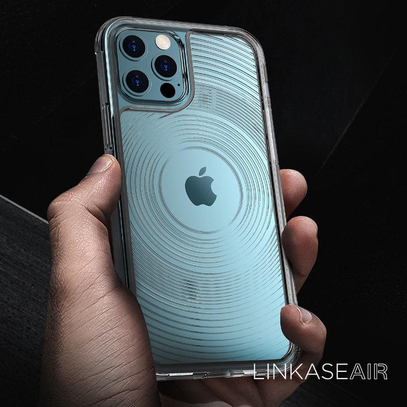 LINKASEAIR 防摔抗菌蚀刻玻璃壳 iPhone12 Pro Max 6.7寸 圆圈 - 手机壳/手机套 - 玻璃 透明