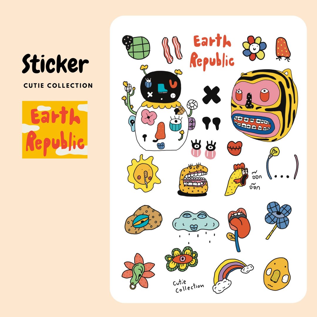 Sticker Cutie Collection by Earth Republic - 贴纸 - 纸 