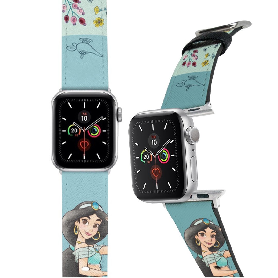 迪士尼 Disney-Apple Watch表带-皮革系列-经典茉莉公主 Jasmine - 表带 - 人造皮革 蓝色