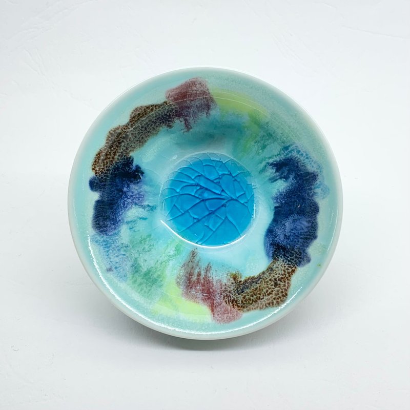 冰晶油画山水 饮杯 90ml 邱毓宁 莺歌 F3-02 - 茶具/茶杯 - 瓷 多色