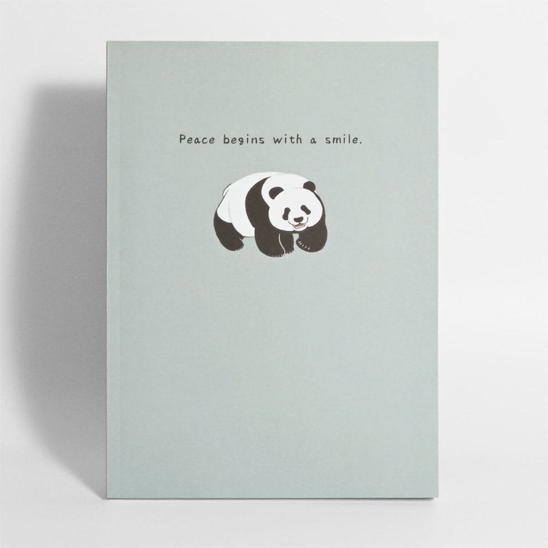 动物插画笔记本 | 大猫熊 Peace begins with a smile - 笔记本/手帐 - 纸 