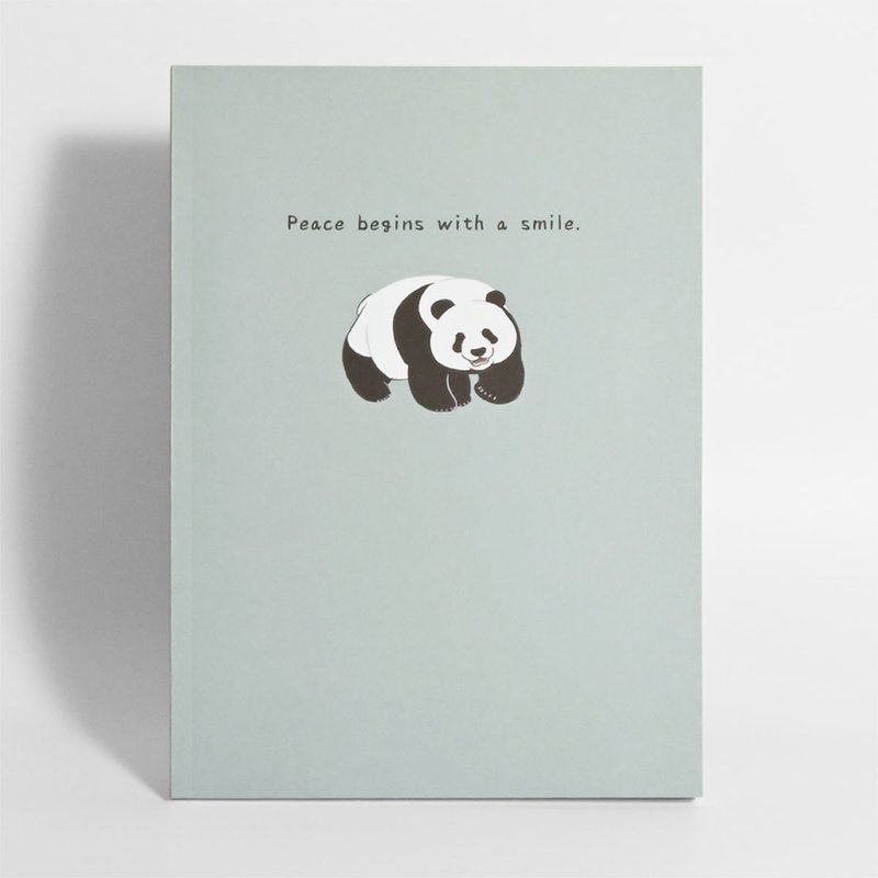 动物插画笔记本 | 大猫熊 Peace begins with a smile - 笔记本/手帐 - 纸 