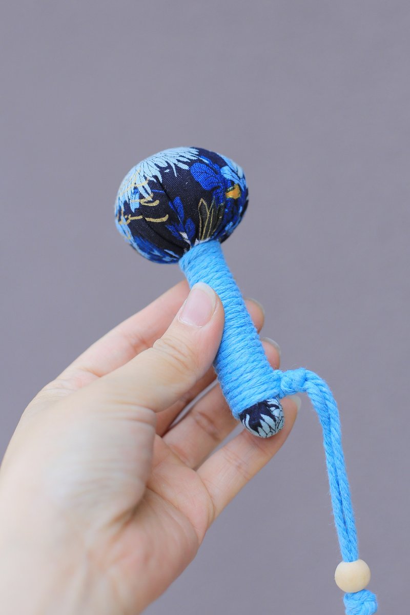 壹染指草本香品 | 便携 随身 迷你 桂花 香捶 | 减压 | 烫金秋菊 - 吊饰 - 植物．花 蓝色