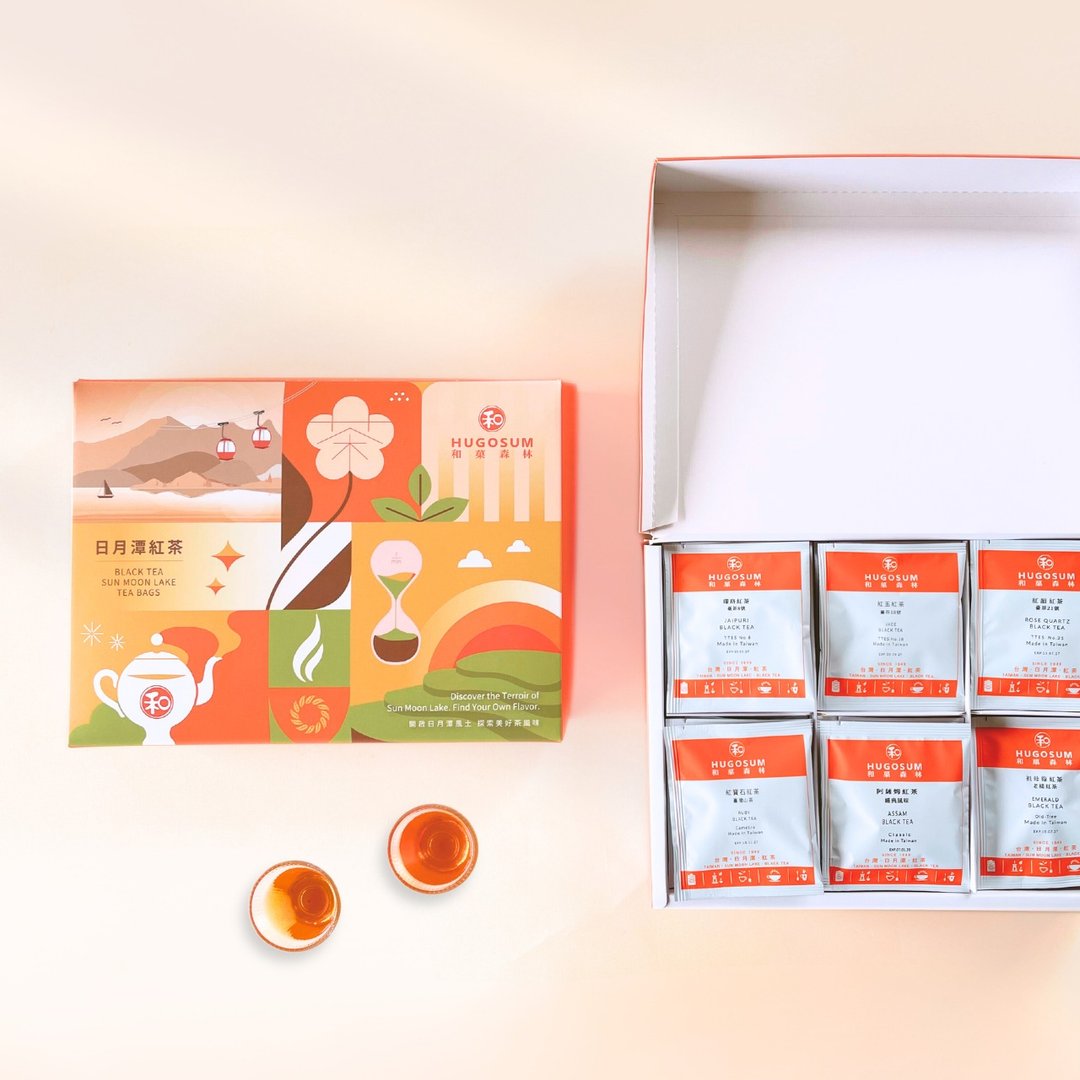 HUGOSUM 和菓森林【好茶礼盒】品茶职人系列 48 入原味茶包 - 茶 - 纸 多色