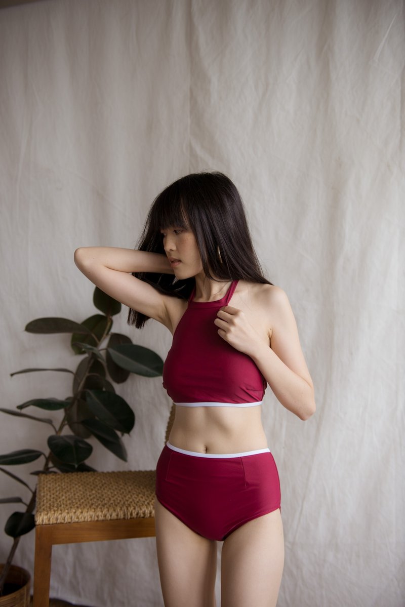 DAPHNE - Maroon (Size S) / Swimwear - 女装泳衣/比基尼 - 其他材质 红色