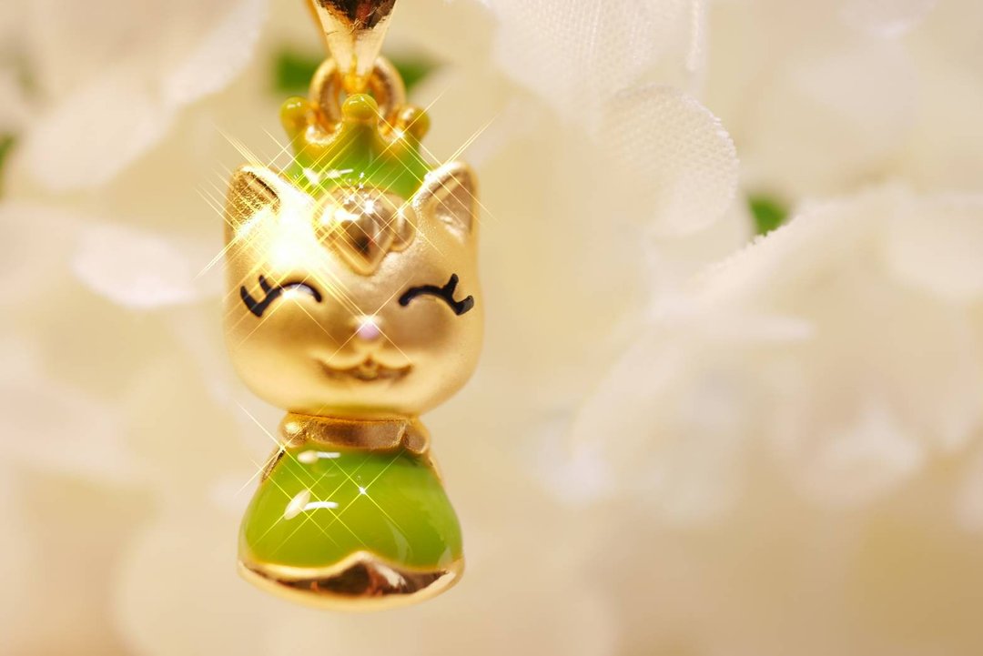 喵星人吊坠-硬金款 - 项链 - 24k 金 金色