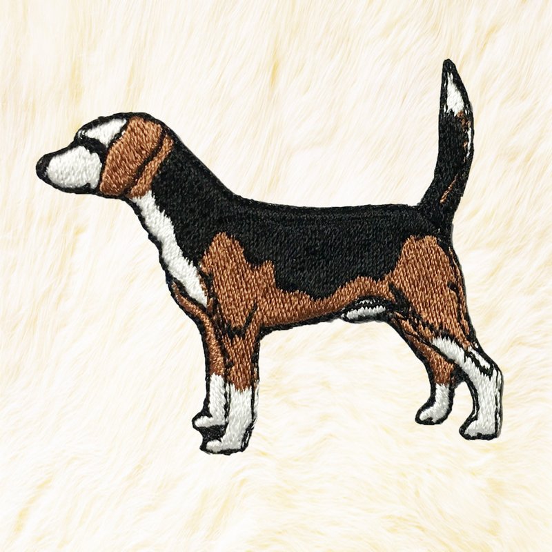 Beagle Dog Iron on Patch Buy 3 Get 1 Free - 编织/刺绣/羊毛毡/裁缝 - 绣线 咖啡色
