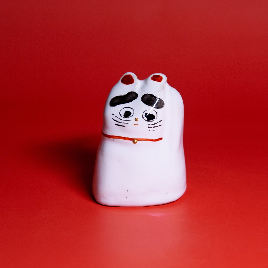 #54_街头开运招财猫_mi-mi-mauh-mauh 咪咪猫猫系列 - 摆饰 - 陶 白色