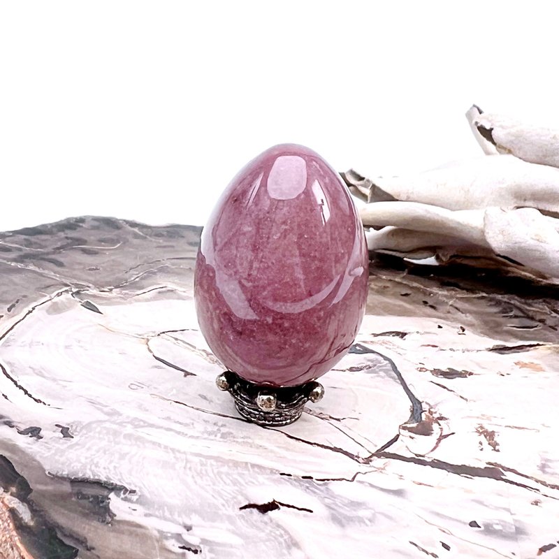 莓曦。矿石 打磨件 蛋蛋 小摆件 疗愈 人缘 l 草莓晶 小蛋蛋 l - 摆饰 - 水晶 多色