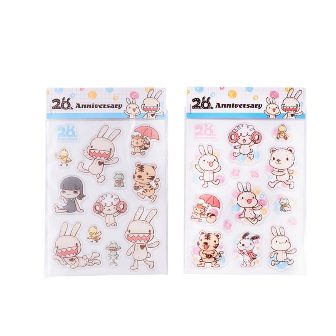 Foufou Bunny 滴胶透明贴纸 邦尼/兔宝 - 贴纸 - 塑料 白色