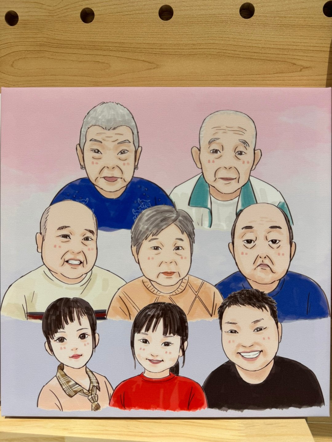 家有一老如有一宝 长辈纪念画 初恋风手绘无框画 家庭幸福收藏 - 摆饰 - 其他材质 咖啡色