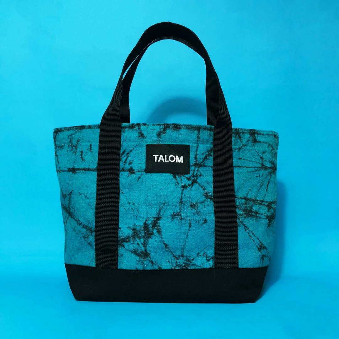 Mommam Mini Bag - Turquoise - 手提包/手提袋 - 棉 蓝色