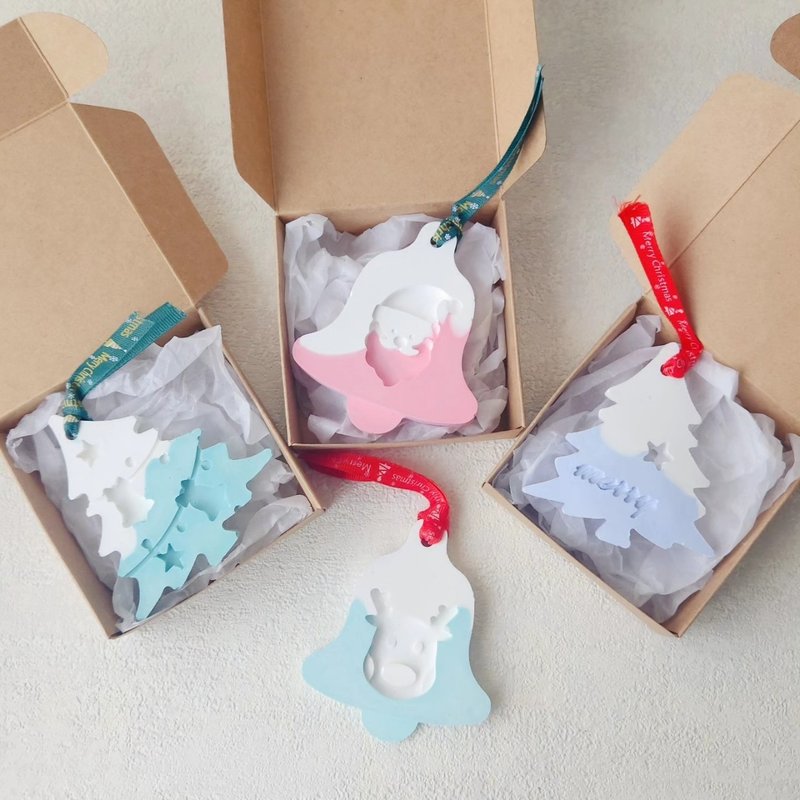 混色圣诞扩香砖/扩香吊牌/扩香石/圣诞老人/麋鹿/圣诞树 - 香薰/精油/线香 - 其他材质 