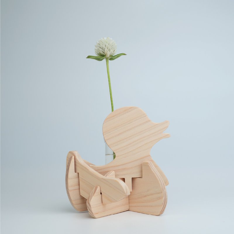 木板立体拼图 × 小鸭子 组合木作+木制+疗愈+可摆饰 - 摆饰 - 木头 