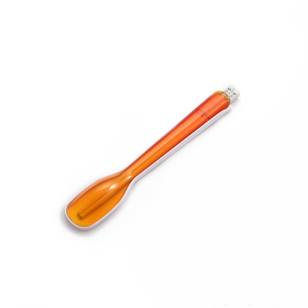 dipper 2合1SPS环保餐具组-甜恋橘 - 筷子/筷架 - 塑料 橘色