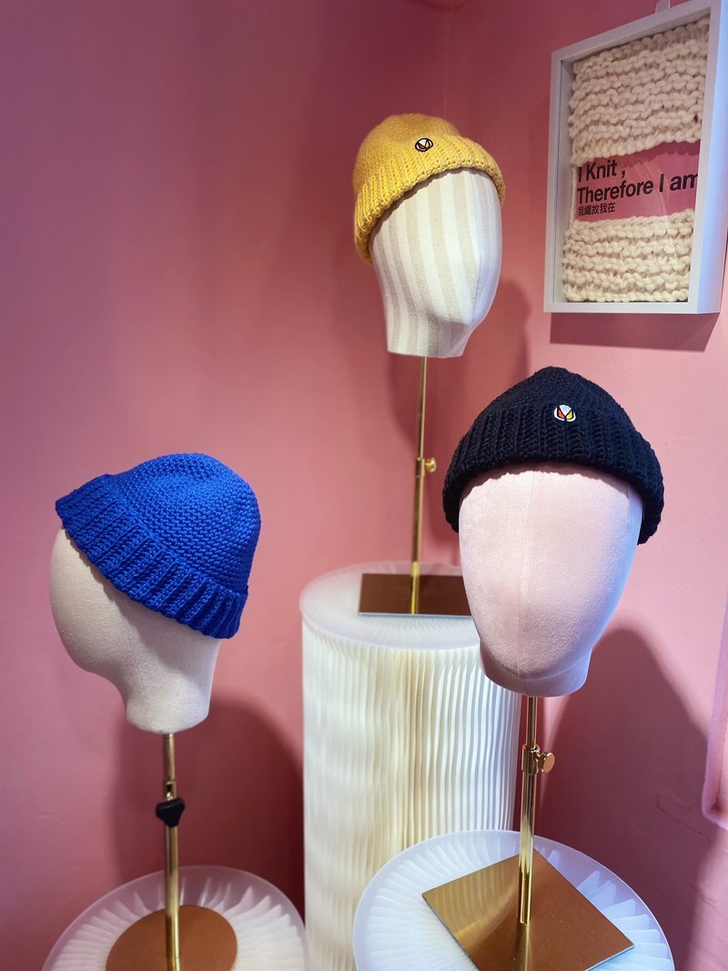 粗针钩编反折帽 - 帽子 - 其他材质 多色