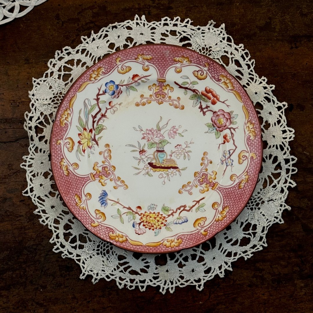50747-绝美法国古董 Sarreguemines MINTON 235 系列餐盘 21cm - 盘子/餐盘/盘架 - 瓷 