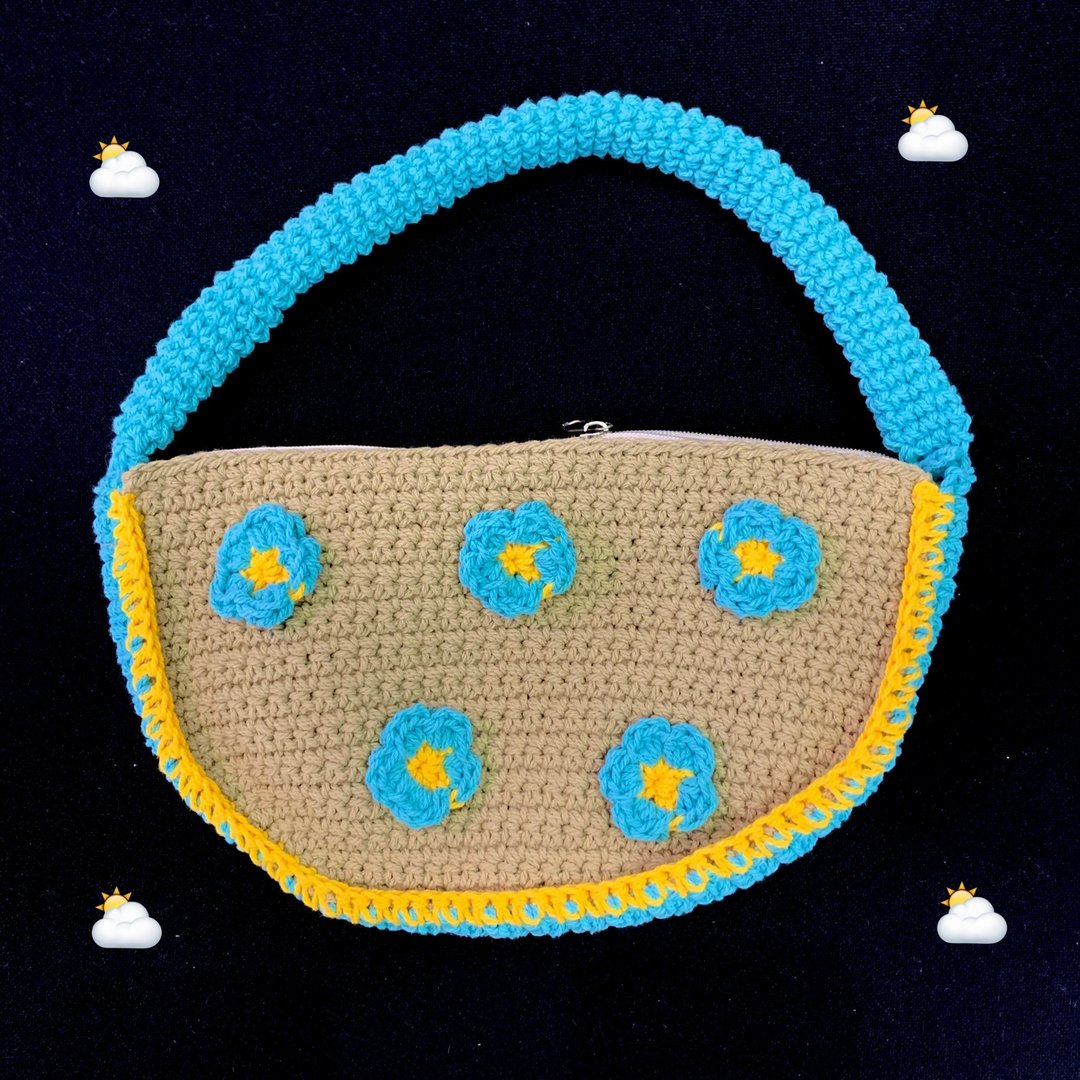 Daisy Handbag (Blue) - 手提包/手提袋 - 其他材质 蓝色