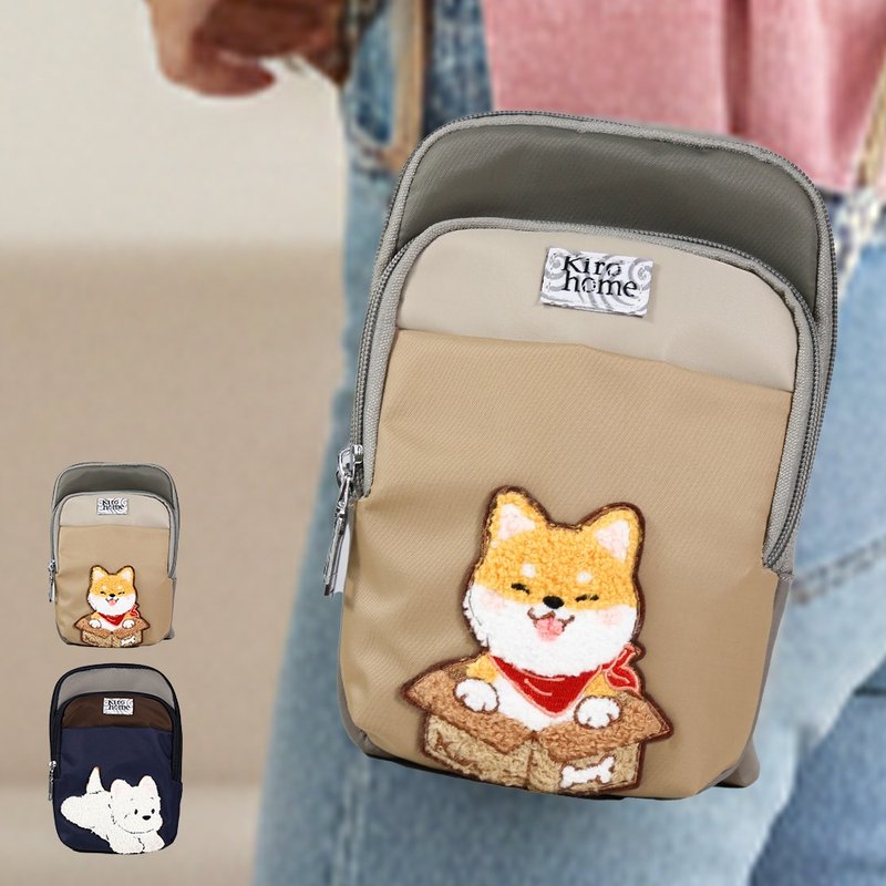 轻巧包 柴犬 高地白梗 毛巾绣  斜背包【330100】 - 侧背包/斜挎包 - 尼龙 蓝色