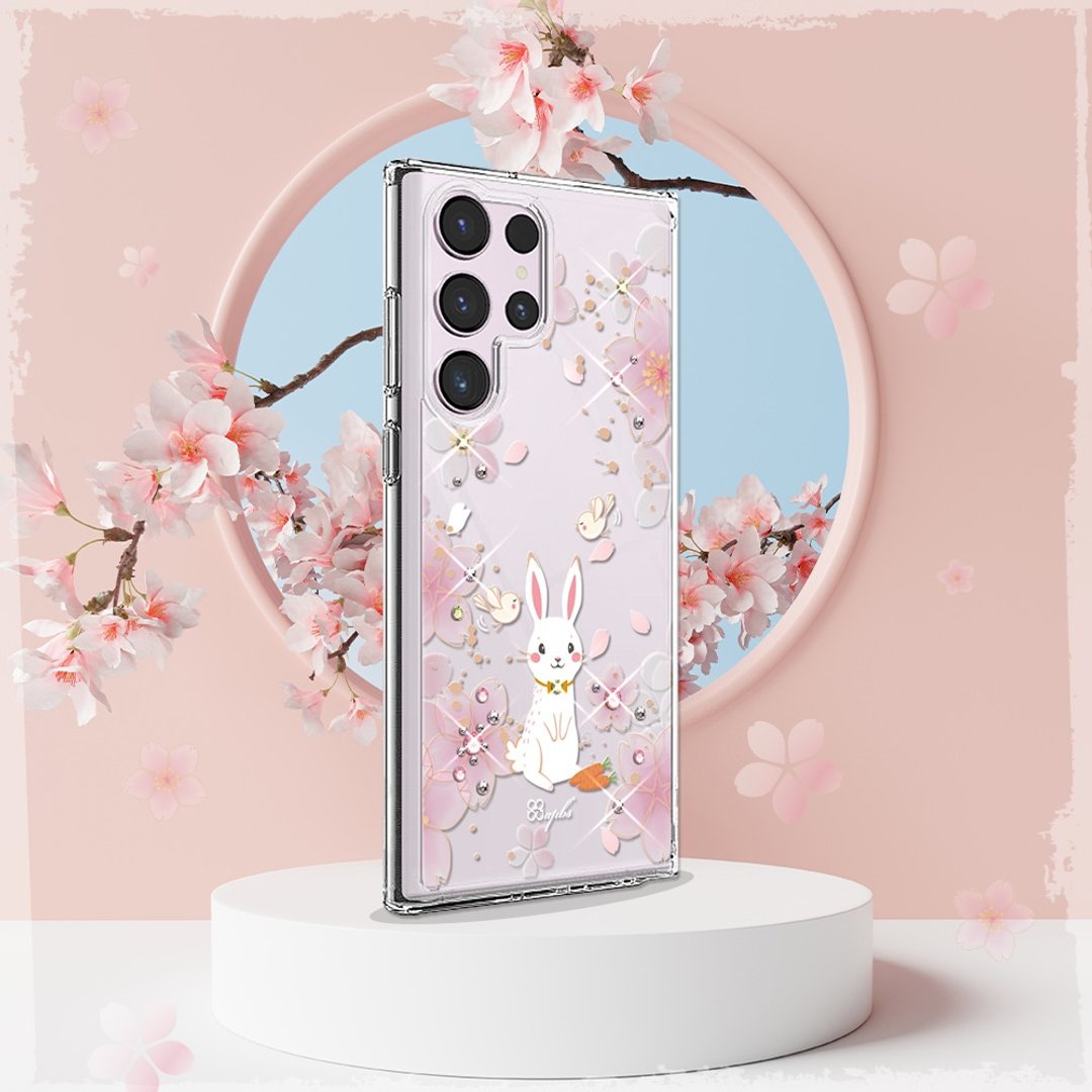Samsung S26/S25/S24/S23 轻薄军规防摔水晶彩钻手机壳 - 幸运兔 YOU - 手机壳/手机套 - 其他材质 多色