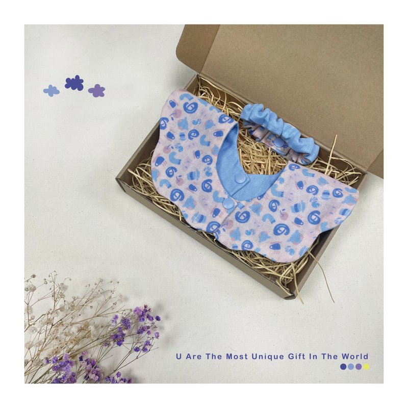 花型圆圆小蝴蝶口水巾 - 围嘴/口水巾 - 棉．麻 