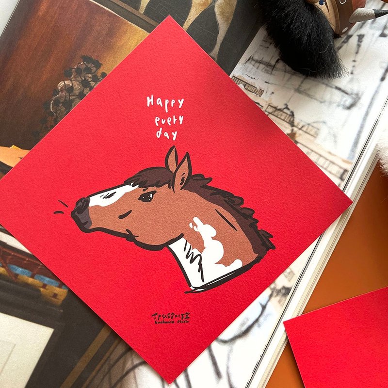 马上快乐春联挥春 - 红包/春联 - 纸 红色