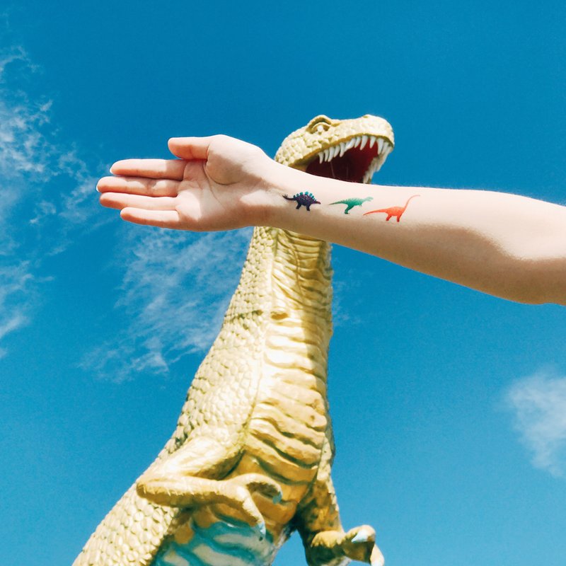 |  Its my Dinosaur | 2入纹身贴纸 刺青贴纸 童趣小恐龙 - 纹身贴 - 纸 