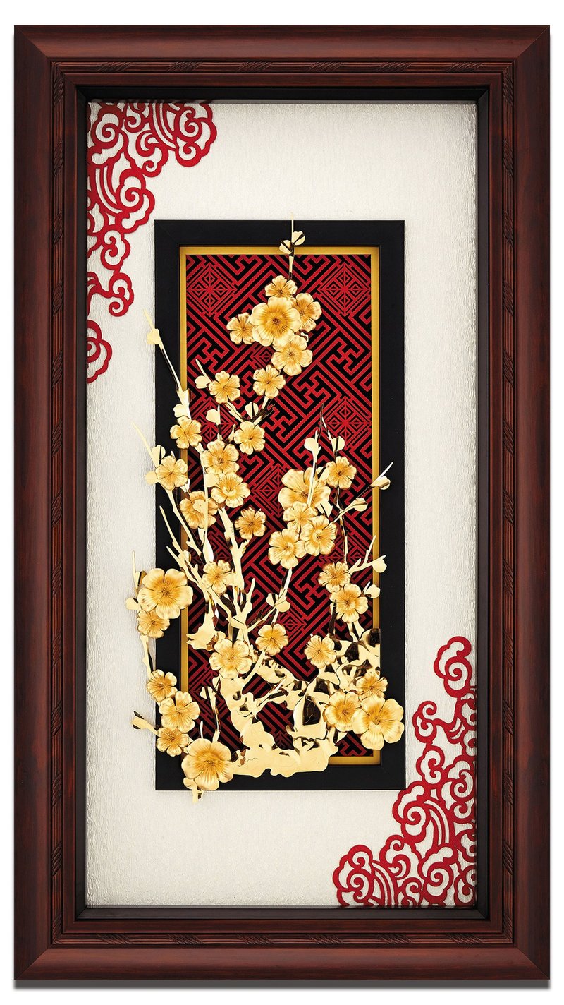 坚韧不拔-梅│同事升迁、长官升职、金榜题名礼物│圣诞礼物 - 海报/装饰画/版画 - 24k 金 金色