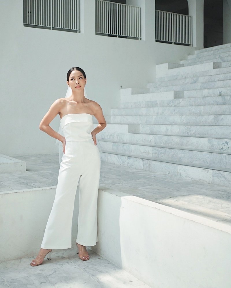 Everlyn Jumpsuit - 背带裤/连体裤 - 其他材质 白色