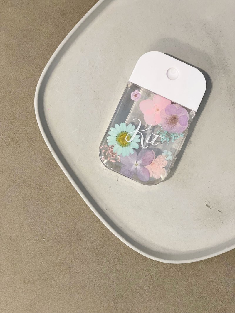 【DIY押花喷雾瓶－粉色款】自订名字 定制化 消毒瓶 防疫用品 - 收纳用品 - 塑料 