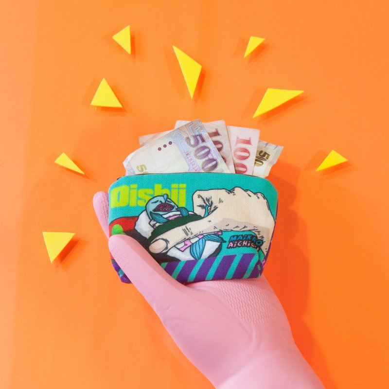 【零钱包-睡鱼罐头】拉链零钱包、收纳包、杂物包 / MKAC - 皮夹/钱包 - 纸 紫色