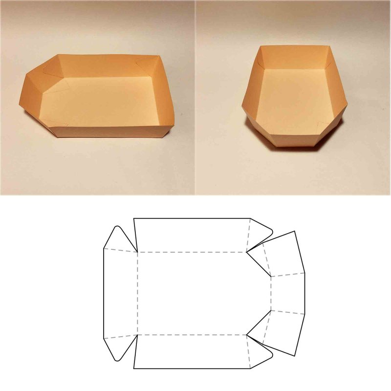 Cookie tray template, paper tray, snack tray, chips tray, popcorn tray, Cricut - 图文模板设计 - 其他材质 