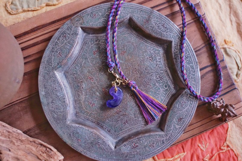 灵感信物 · 颈项之绊 勾玉 【菖蒲】 - 项链 - 水晶 紫色