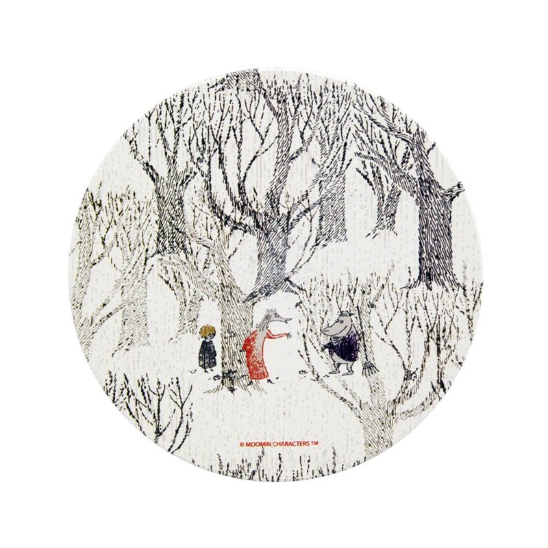 Moomin授权-吸水杯垫 3款噜噜米插画设计 - 杯垫 - 陶 灰色