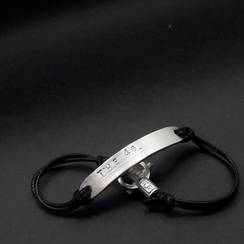 G7款-御匠专属925银敲饰-925纯银手环-定制敲字-手工DIY - 手链/手环 - 纯银 银色