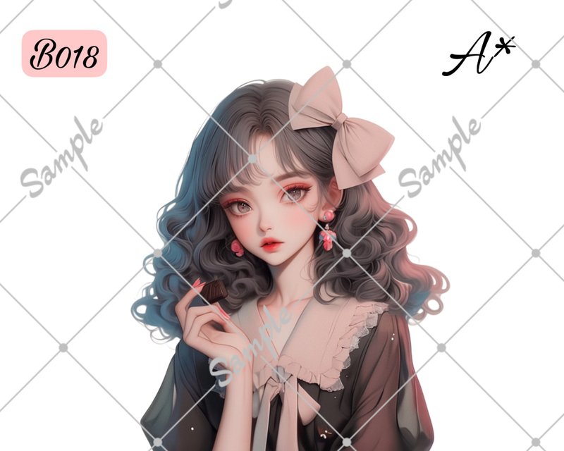 原厂贴纸装饰贴B018 5张 - 贴纸 - 纸 