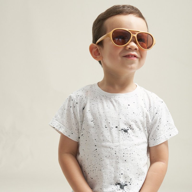 小渔镜-回收渔网太阳眼镜│Pilot-儿童款/夕阳橘 - 墨镜 - 其他材质 