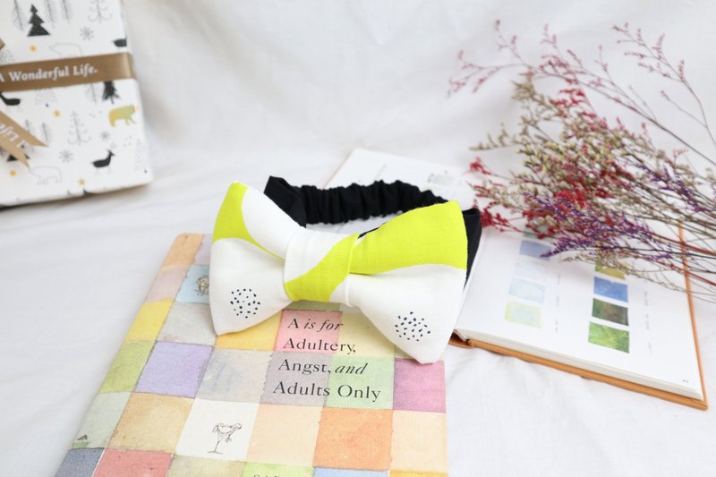 宝宝发带 婴儿发带│立体蝴蝶结:::红豆面包 - 婴儿帽/发带 - 棉．麻 黄色