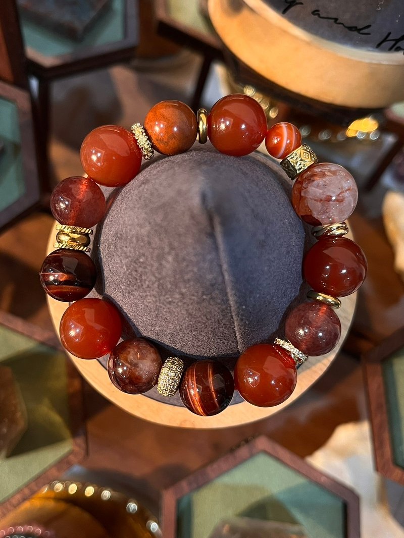 定制化水晶矿石手链   红红火火能量水晶手链 - 手链/手环 - 水晶 