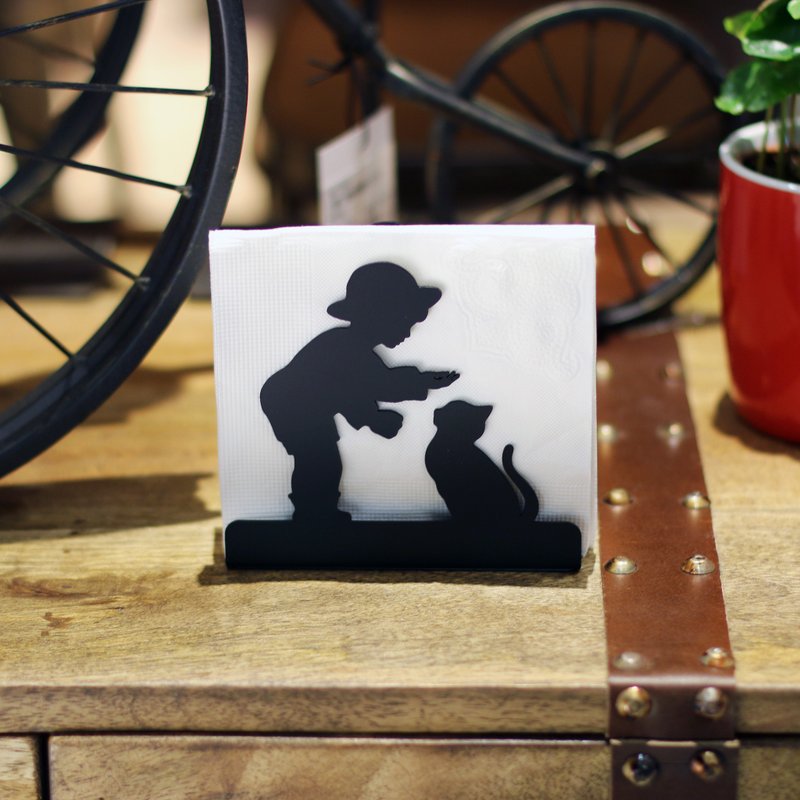 【OPUS东齐金工】童伴 - 信件架(优雅黑)/欧式铁艺餐巾座/菜单架 - 文件夹/资料夹 - 其他金属 黑色