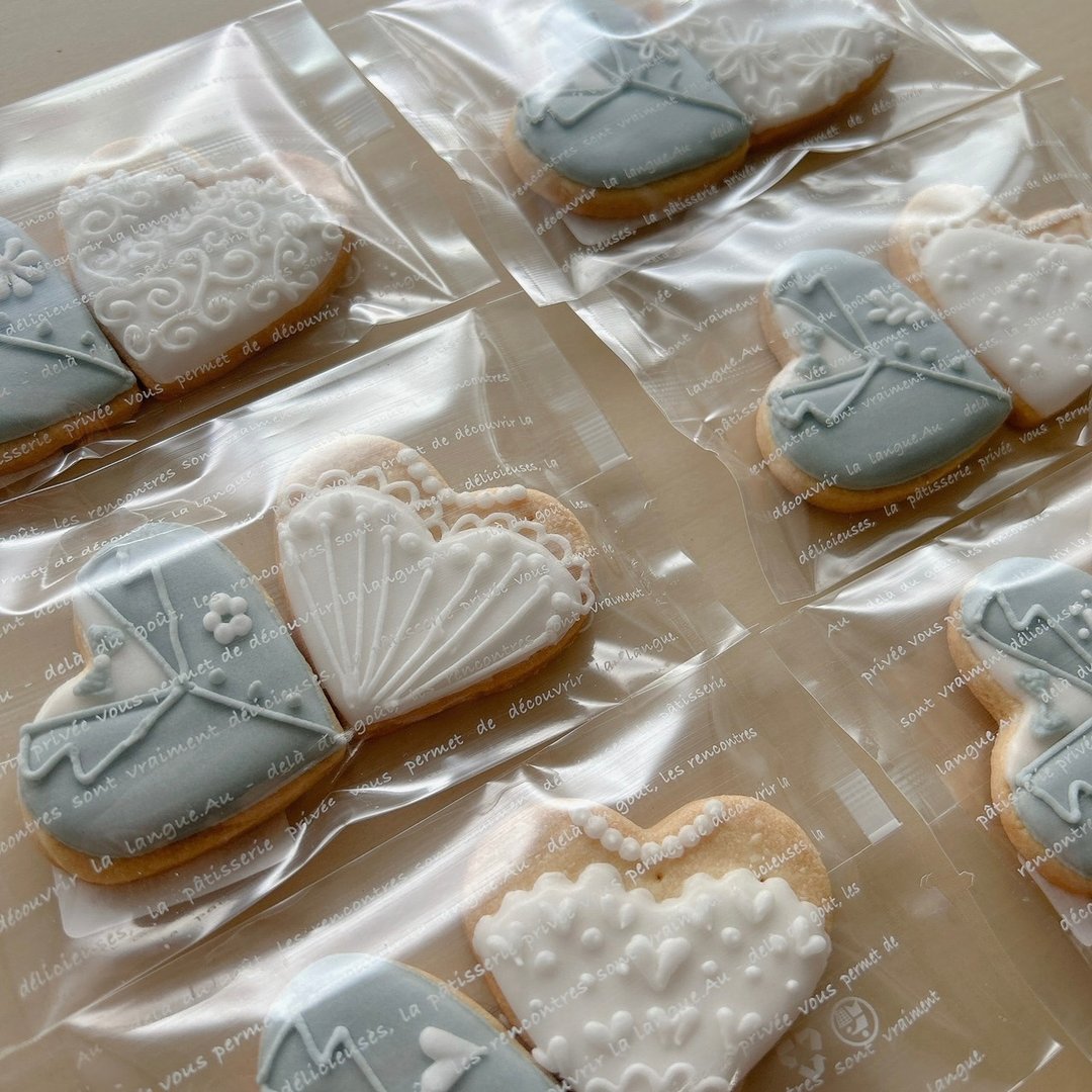 Nijicupcake 礼服饼干婚礼小物组 (10组) - 手工饼干 - 新鲜食材 白色