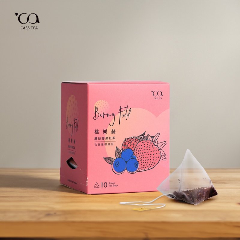 【Space 三角立体茶包】CASS TEA 莓果红茶 桃乐丝 | 10入 - 茶 - 新鲜食材 粉红色