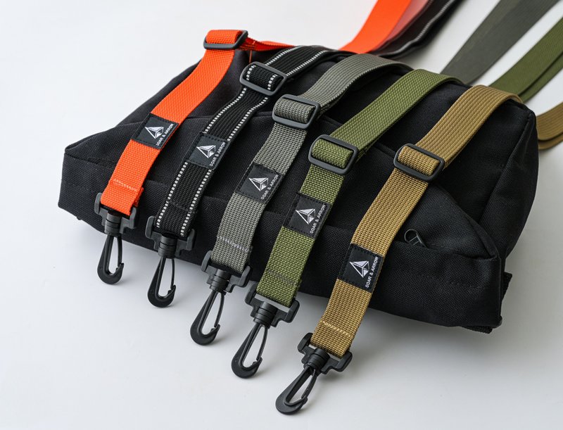 【Soar&Arrow】可拆卸式背带 长度可调 旋转扣具 2.5厘米宽 厚磅 - 其他 - 尼龙 多色