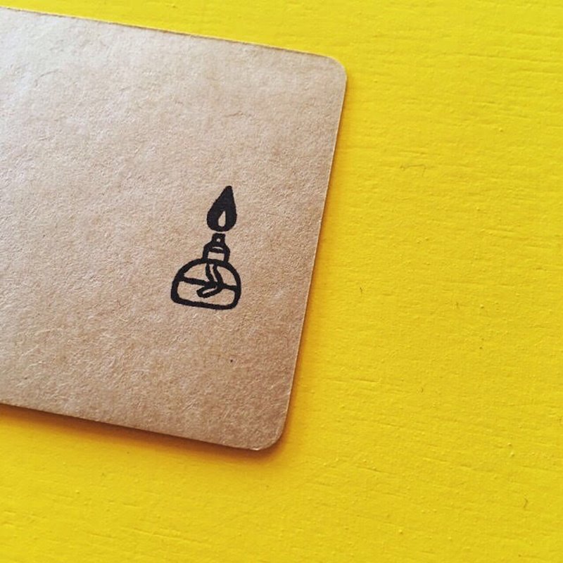 Alcohol lamp ・ rubber stamp・ 20mm series - 印章/印台 - 橡胶 白色