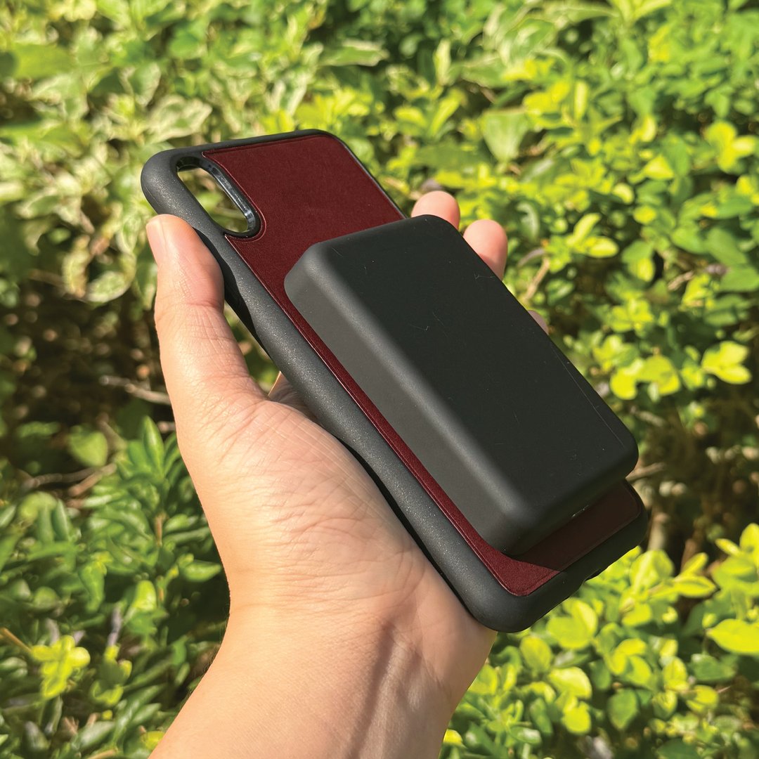【iPhone 磁吸电话壳】酒红色植鞣牛皮/支持 Magsafe/多款型号 - 手机壳/手机套 - 真皮 紫色