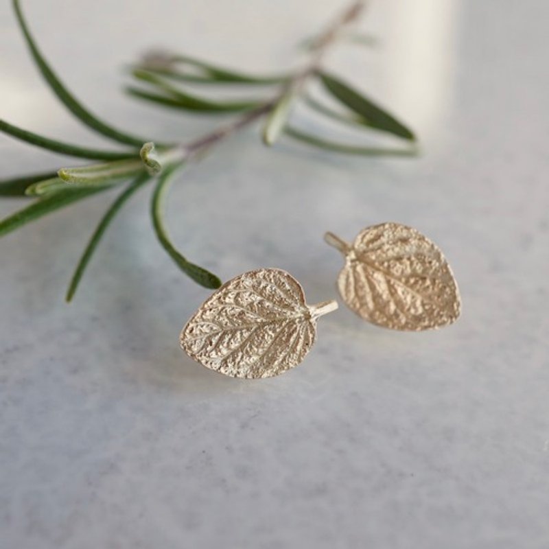 Marjoram stud earrings [EP062K10] - 耳环/耳夹 - 其他金属 