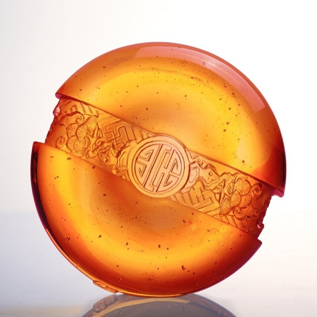 琉璃工房 LIULI 如意圆宝 - 摆饰 - 琉璃 橘色