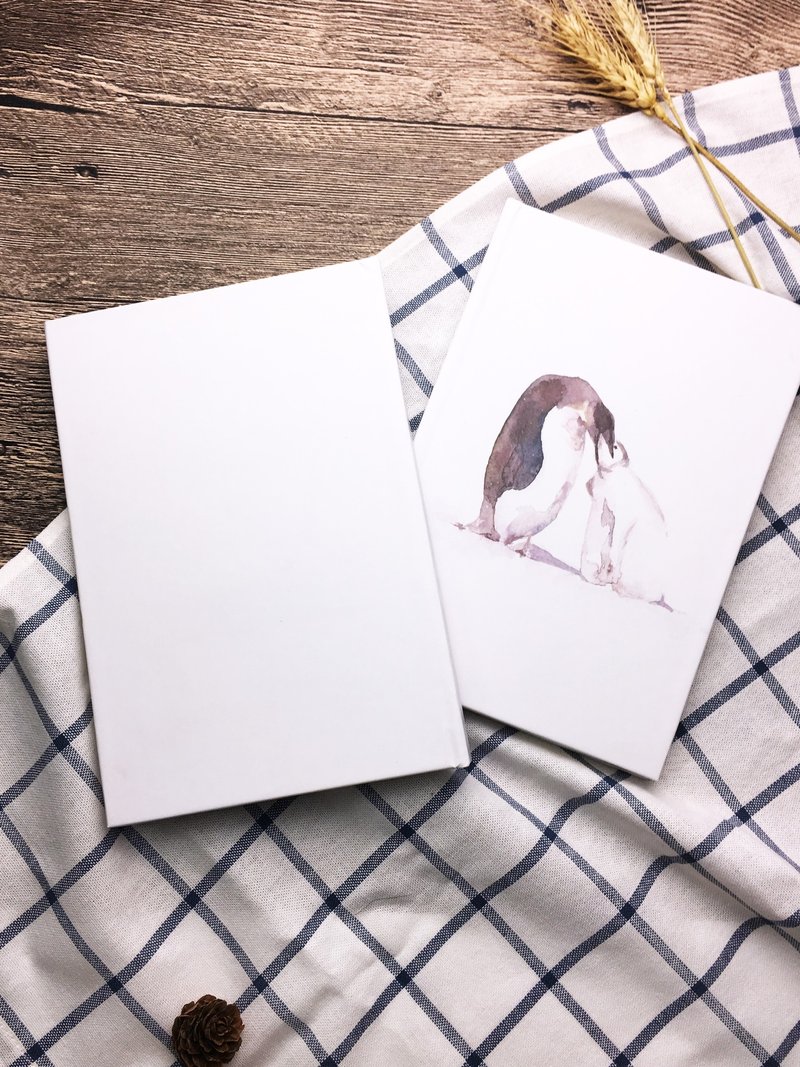 CALLI水彩系列-企鹅-笔记本 A5 - 笔记本/手帐 - 纸 白色