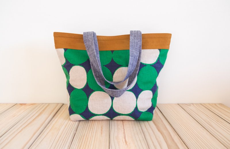 圈圈日本棉麻肩背包EH66 - 侧背包/斜挎包 - 棉．麻 绿色