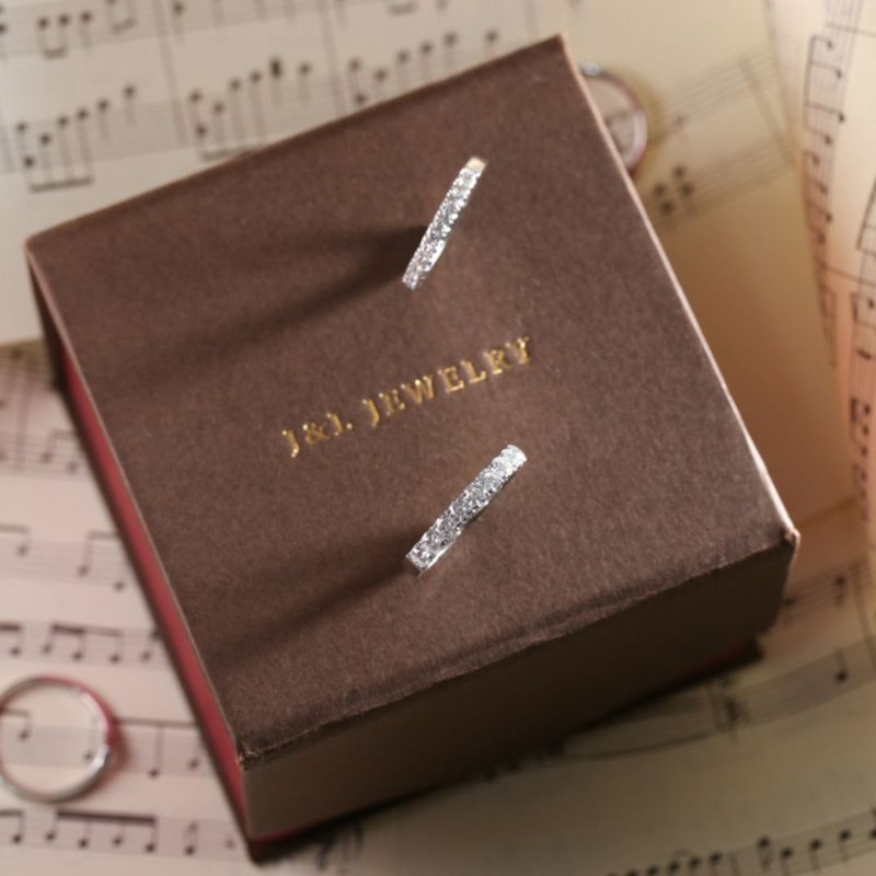 纯18K 真钻 小资线戒 - 戒指 - 钻石 金色